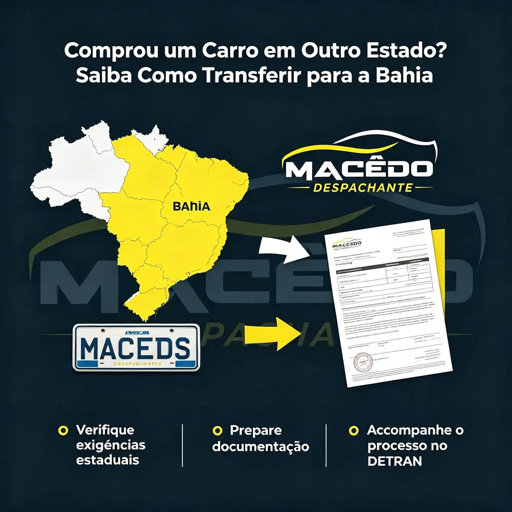 Comprou um carro em outro estado? Saiba como transferir para a Bahia - Macêdo Despachante